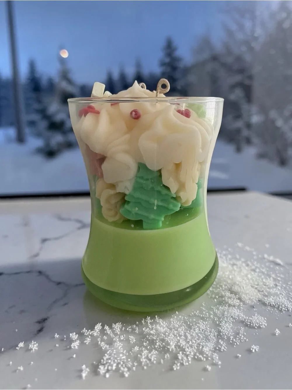Woodland snow 28 oz coconut soy wax handmade candle